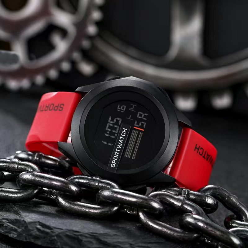 Sportwatch 1 นาฬิกาข้อมือดิจิทัล ดิจิตอลสายยาง สําหรับผู้ชาย  นาฬิกาแฟชั่นกีฬา กันน้ำจับเวลาตั้งปลุกได้ ส่งจากกทมด่วน