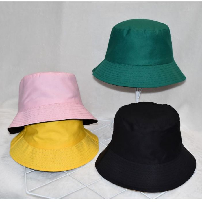 YLWหมวกบัคเก็ตปีกรอบใส่สบาย พกพาสะดวกใส่ได้2ด้าน พร้อมส่งด่วนจากไทย D67