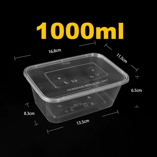 (ยกลัง)(300ชิ้น)กล่องใส่อาหารพลาสติก/500/650/750/1000ml/กล่องอาหาร รุ่น F