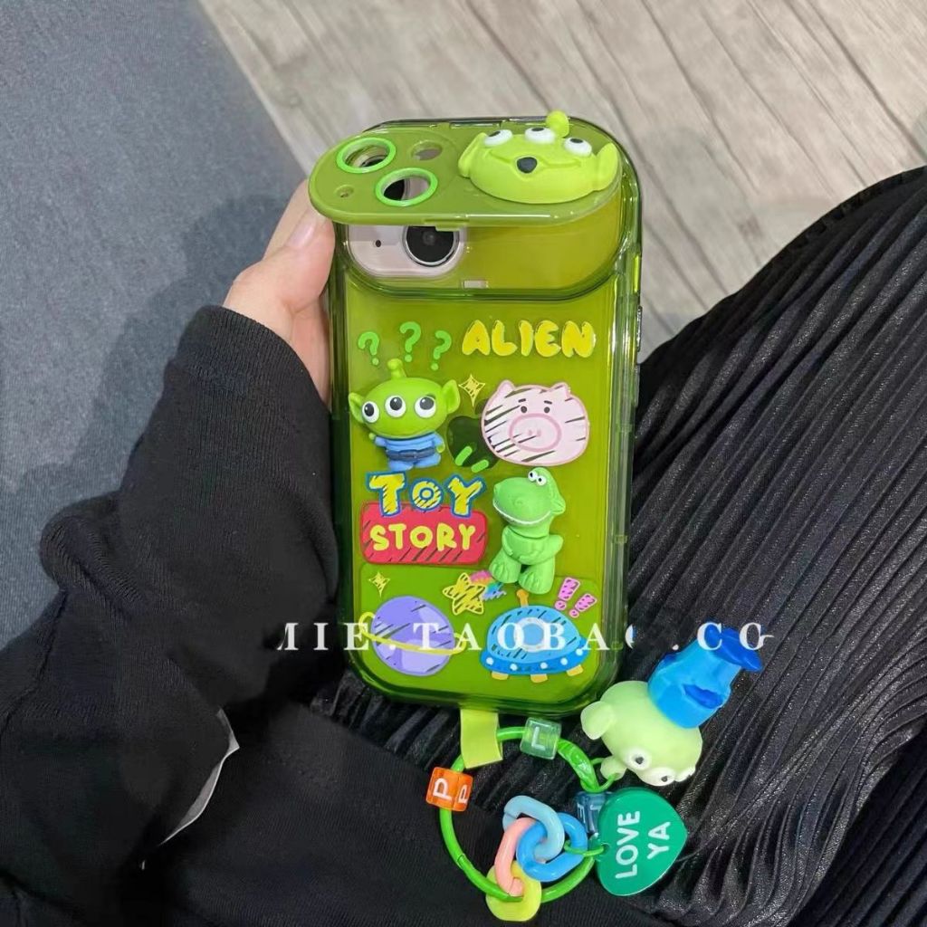 เคส มีกระจกตั้งได้ ลายเอเลี่ยน สำหรับOppo A5S F9 A7 A12 Reno7Z Reno8Z กันกระแทก กันเลนส์กล้อง ออปโป้