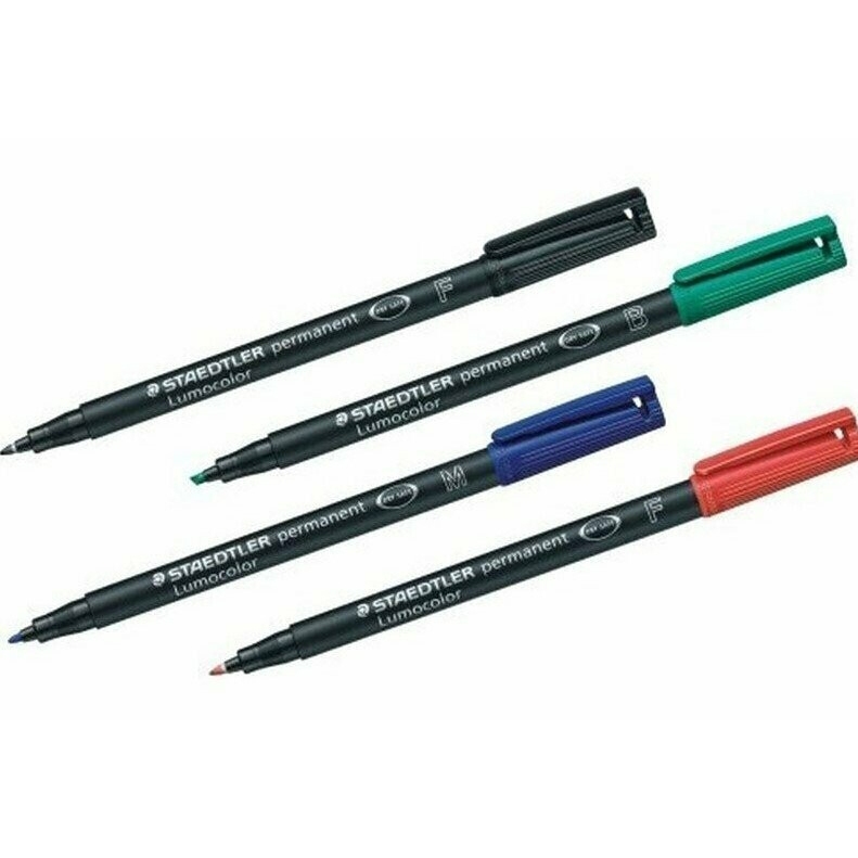 ปากกามาร์คเกอร์ (ลบไม่ได้) สเต็ดเล่อร์ STAEDTLER รุ่น Lumocolor Permanent ปากกาเขียนซีดี ขนาด S/F/M