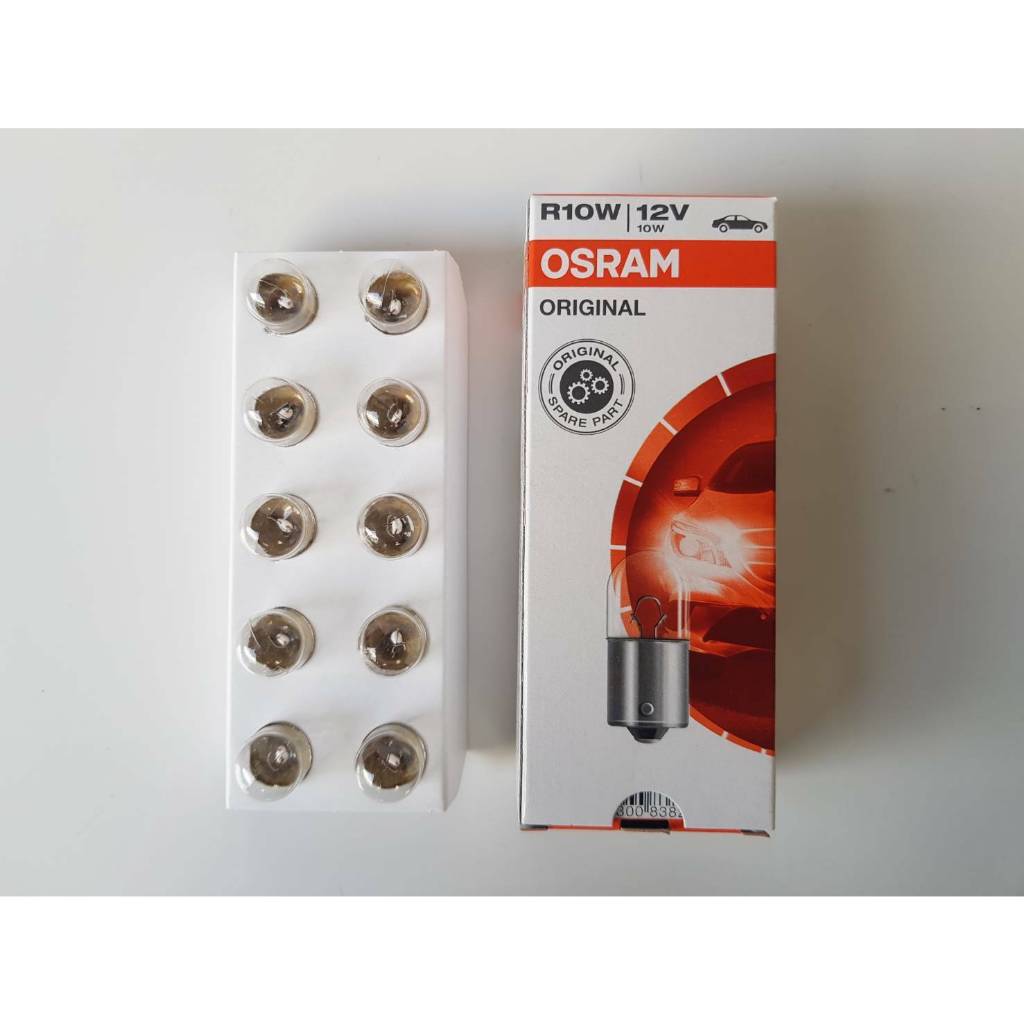หลอดไฟ   12V10W  หลอดเขี้ยวดวงเล็ก#5008(67)   OSRAM แท้ๆ (กล่อง10ดวง) กล่องละ130-