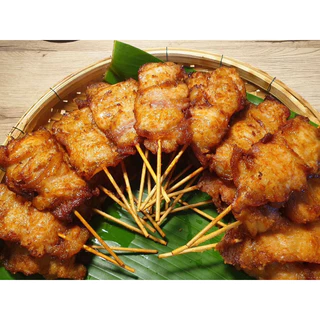 หมูทอดเสียบไม้ มี2ขนาด (ไม้ใหญ่55ไม้/ไม้เล็ก110ไม้) 🐷🔥 เหมาค่าส่ง ฟรีกล่องโฟม!! ทุกจังหวัดทั่วไทย🎉