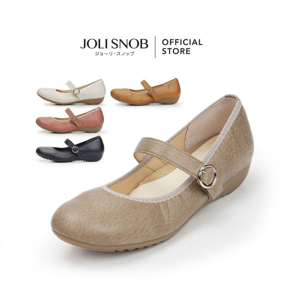 JOLI SNOB | Comfort Flats รองเท้าคัทชู ส้นแบน ใส่สบาย ผู้หญิง Made in Japan | 「Chikyu Strap」 ACT-39075