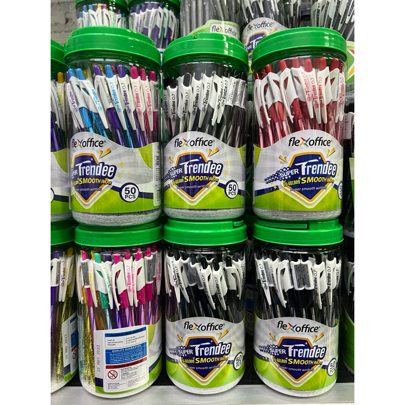 ปากกาลูกลื่นหมึกน้ำมัน Flex Office 0.7มม. (50ด้าม) รุ่น Super Trendee FO-GELB09