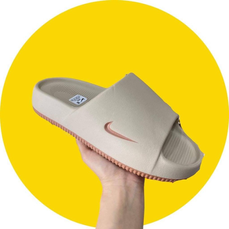 ชนShop🔥 รองเท้าแตะ NIKE CALM SLIDE 🌟ผิวหยาบ พื้นโลโก้ มีป้าย รองเท้าแตะพื้นสูง 🌟รุ่นใหม่ นิ่มมาก