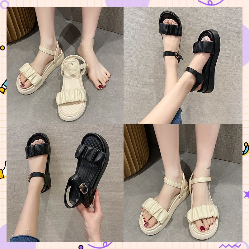 QKshop งานตามหา รองเท้าผู้หญิงพร้อมสายรัดส้น ดีไซน์สุดปัง ราคาถูกสุดๆ พื้นนุ่มใส่สบาย