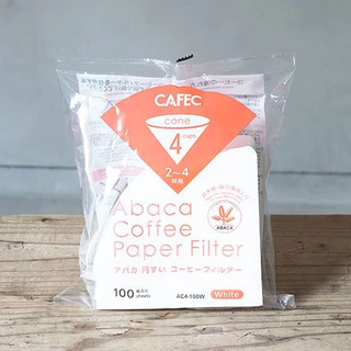 CAFEC กระดาษกรองกาแฟ Abaca และ Abaca+ สีขาวจำนวน 100 แผ่น