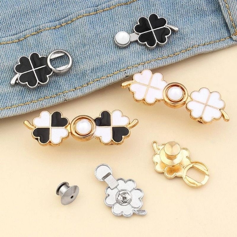 HOK06 ตะขอร่นกางเกงรูปใบโคลเวอร์พร้อมส่งในไทย เก็บโค้ดส่งฟรี - รูปที่ 3