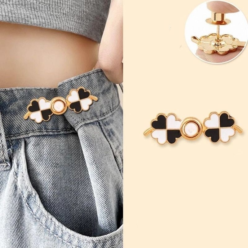 HOK06 ตะขอร่นกางเกงรูปใบโคลเวอร์พร้อมส่งในไทย เก็บโค้ดส่งฟรี - รูปที่ 6