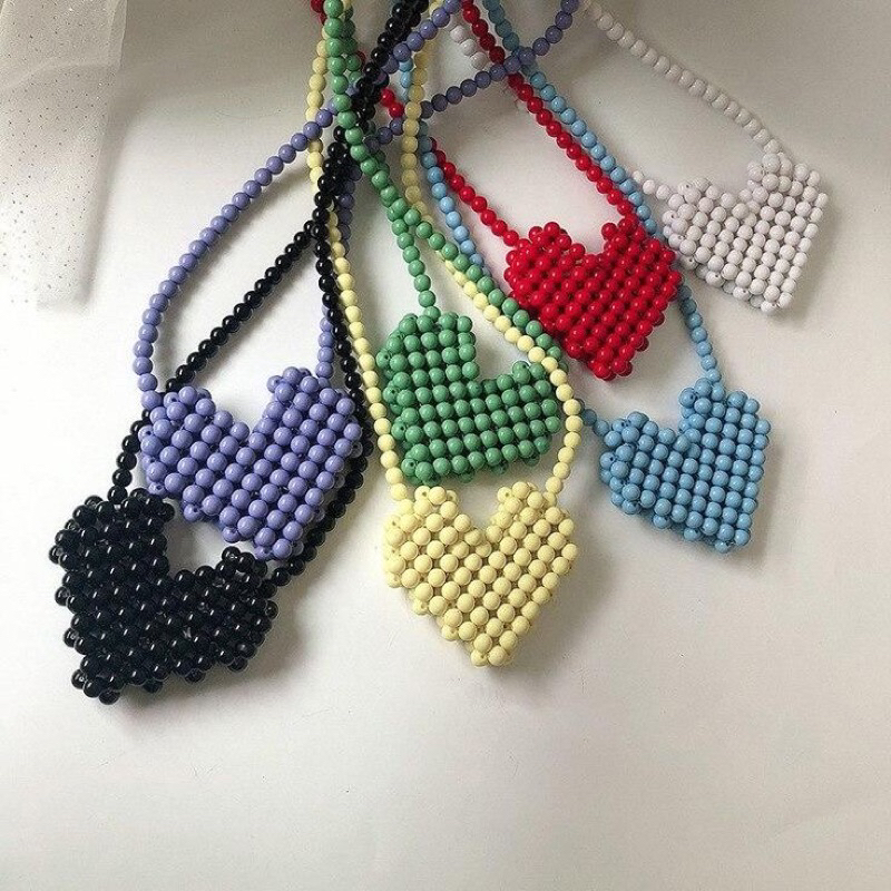พร้อมส่ง กระเป๋าทรงหัวใจ size Mแบบตามสั่งก็ทำจ้า