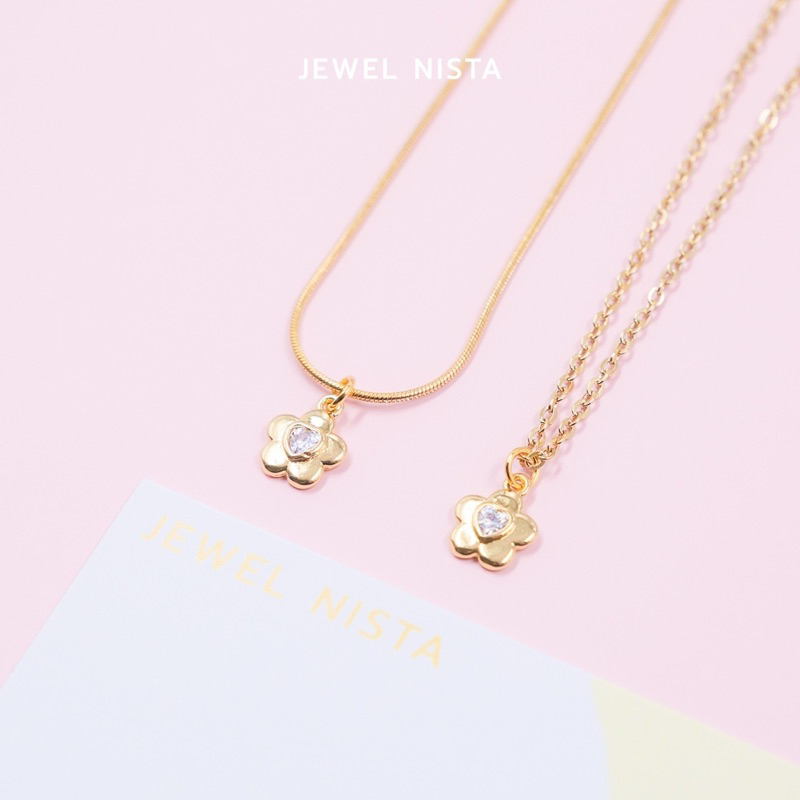 daisy heart necklace สร้อยคอจี้เดซี่