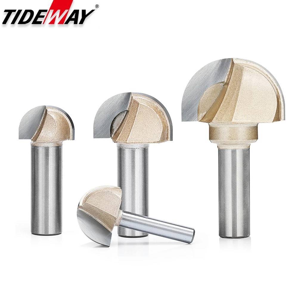 1 ชิ้น CNC Round Cove Bit ขนาดด้าม1/4"(6.35mm)ดอกเร้าเตอร์ทังสเตนคาร์ไบด์ ก้านกลม สำหรับงานไม้