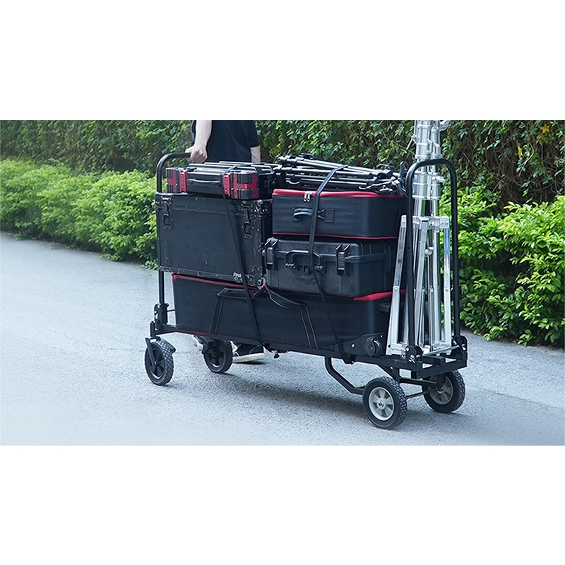 Greenbull Portable Video Production Camera Cart C90 รถเข็นกองถ่ายแบบพับเก็บได้สำหรับจัดเก็บอุปกรณ์ถ่ายทำภาพยนตร์กองถ่าย