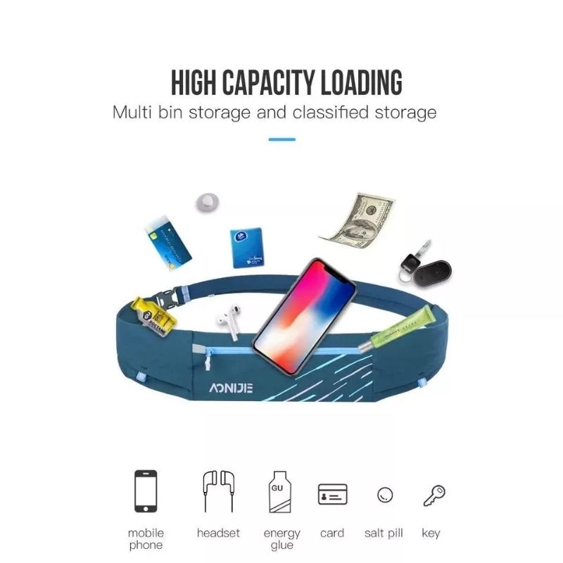 กระเป๋า​คาดเอวใช้สำหรับ วิ่งถนน วิ่งเทรล เดินป่า น้ำหนักเบา Aonijie W8112