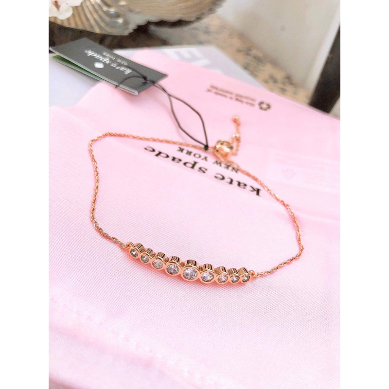 พร้อมส่ง แท้ 🇺🇸💯% New กำไล  Kate Spade สีโรส  Kate Spade Bracelet Accessories  Lady's KATE SPADE O0R