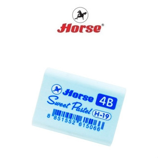 Horseตราม้า ยางลบดินสอ สีพาสเทล 4B ก้อนสีฟ้า Sweet-Pastel H-…