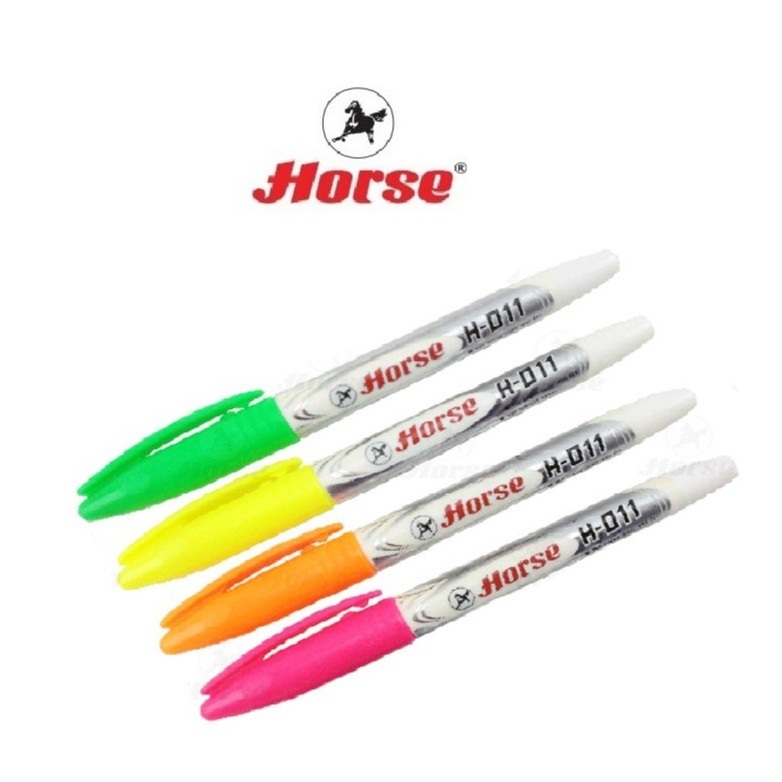 HORSE ตราม้า ปากกาเน้นข้อความ H-011 คละสี