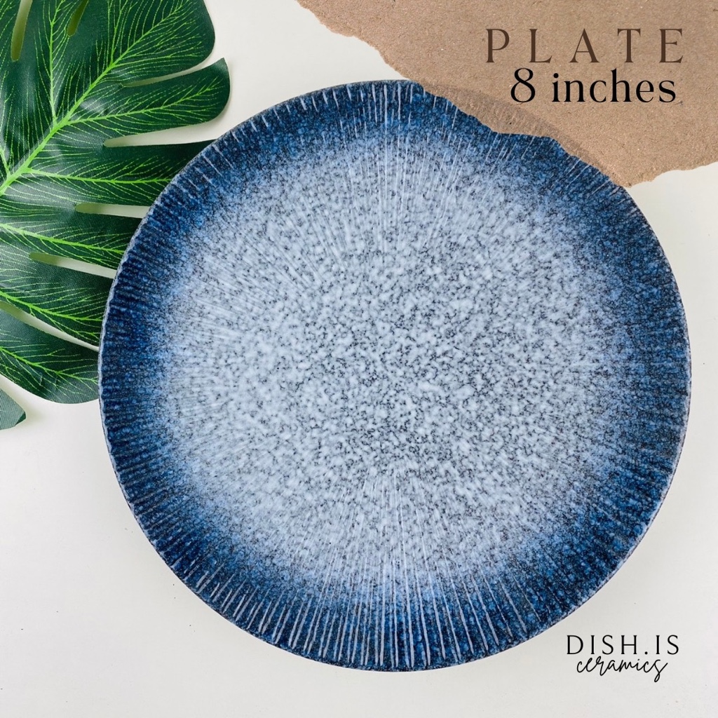 Blue marble set ชุดเข้าเซ็ท จาน ชาม สีน้ำเงินลายหินอ่อนจุด รูปที่ 5