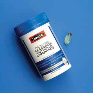 Swisse Ultiboost 4 X Strength Omega-3 Odourless Wild Fish Oil 1800mg Concentrate 60 Capsules
