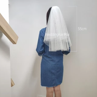 เวลเจ้าสาว 55-100cm แนวเรียบหรู (งานดี ผ้าสวย ทรงเยี่ยม) V10 พร้อมส่ง!