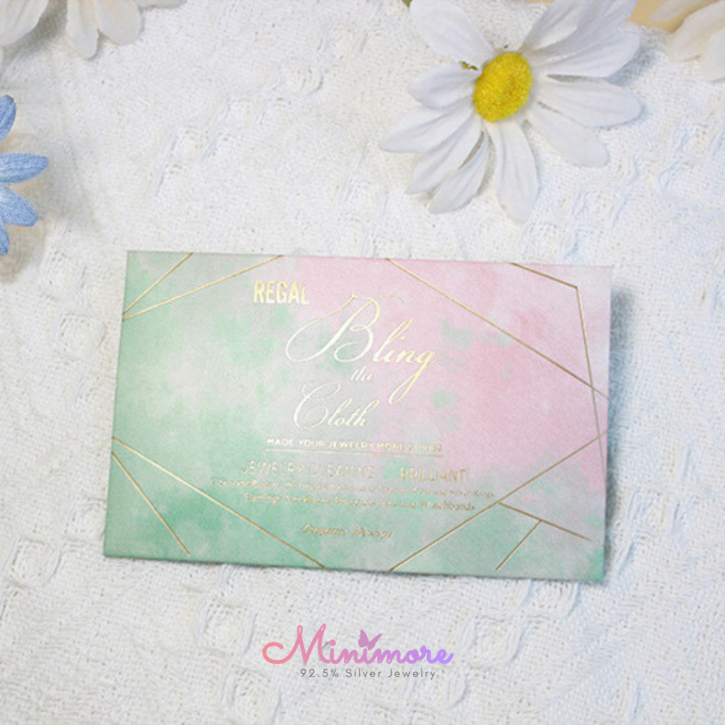 (AC102) พร้อมส่ง! ผ้าเช็ดเงิน ( Polishing) ผ้าขัดเงิน ผ้าทำความสะอาดเครื่องประดับเงิน ทอง จิงเวอรี่ ผืนเดียวจบ.