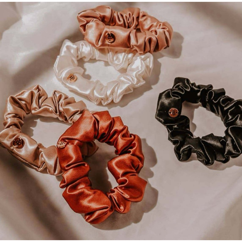 M Size SCRUNCHY- ยางรัดผมไซส์ 2.5 ซม ผลิตจากไหมมัลเบอรี่เเท้ - รูปที่ 2