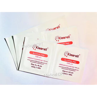 Alcohol Pad 75% v/v ขนาดมาตรฐาน 4x8 cm ยี่ห้อเคลียร์เรลล์