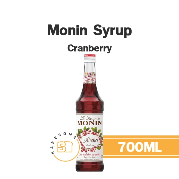 Monin Syrup Cranberry โมนิน ไซรัป แครนเบอร์รี่ โมแนง ไซรัป น้ำเชื่อม โมนิน 700ML