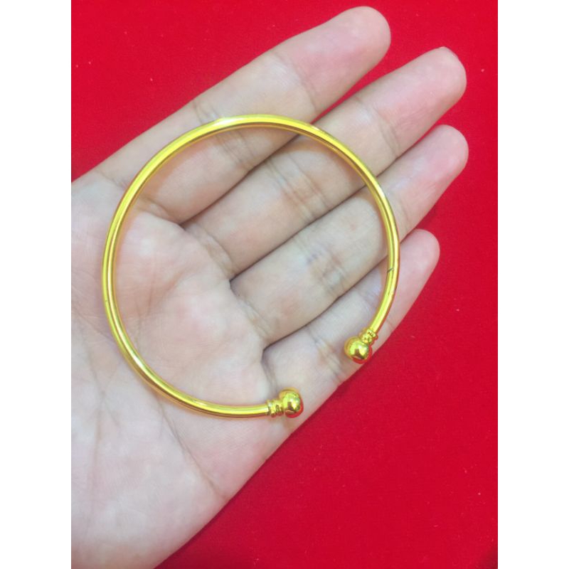 กำไล ข้อมือ หุ้มทอง 96.5% ฟรีไซส์ ปรับขนาดได้ ไม่ลอก ไม่ดำ ทนทานใส่อาบน้ำได้ ราคา/ต่อชิ้น