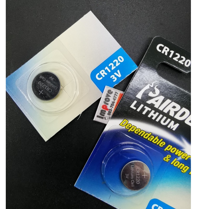 CR1220 ถ่านกระดุม CR-1220 Pairdeer แบ่งขาย- มอก.ไทย- สินค้าพร้อมส่ง