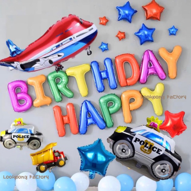 เซตลูกโป่งวันเกิด Happy Birthday set ชุดลูกโป่งวันเกิด ลูกโป่งวันเกิด ลูกโป่งราคาถูก ลูกโป่งพาสเทล ลูกโป่ง