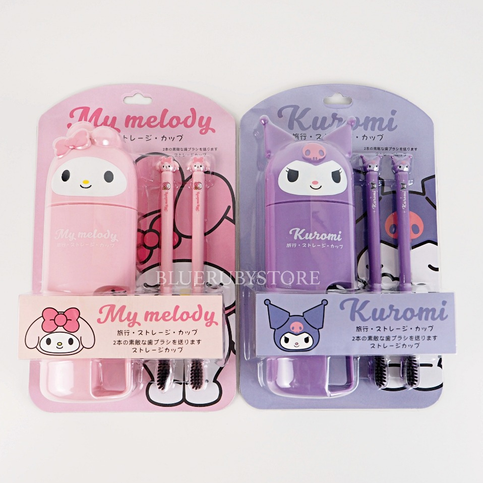 พร้อมส่ง💕 ชุดแปรงสีฟัน + กล่องเก็บแปรงสีฟัน แบบพกพา ลายการ์ตูน น่ารัก