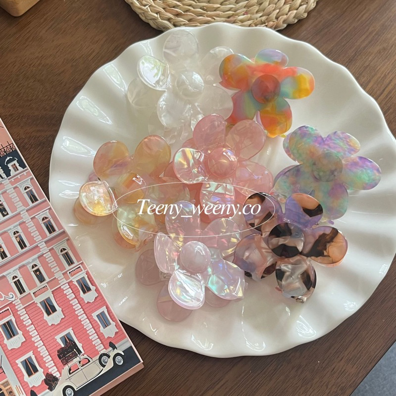 LARGE FLORAL กิ๊บหนีบผมดอกไม้ขนาดใหญ่ jumbo งานพรีเมียม พร้อมส่ง —-teenyweeny.co