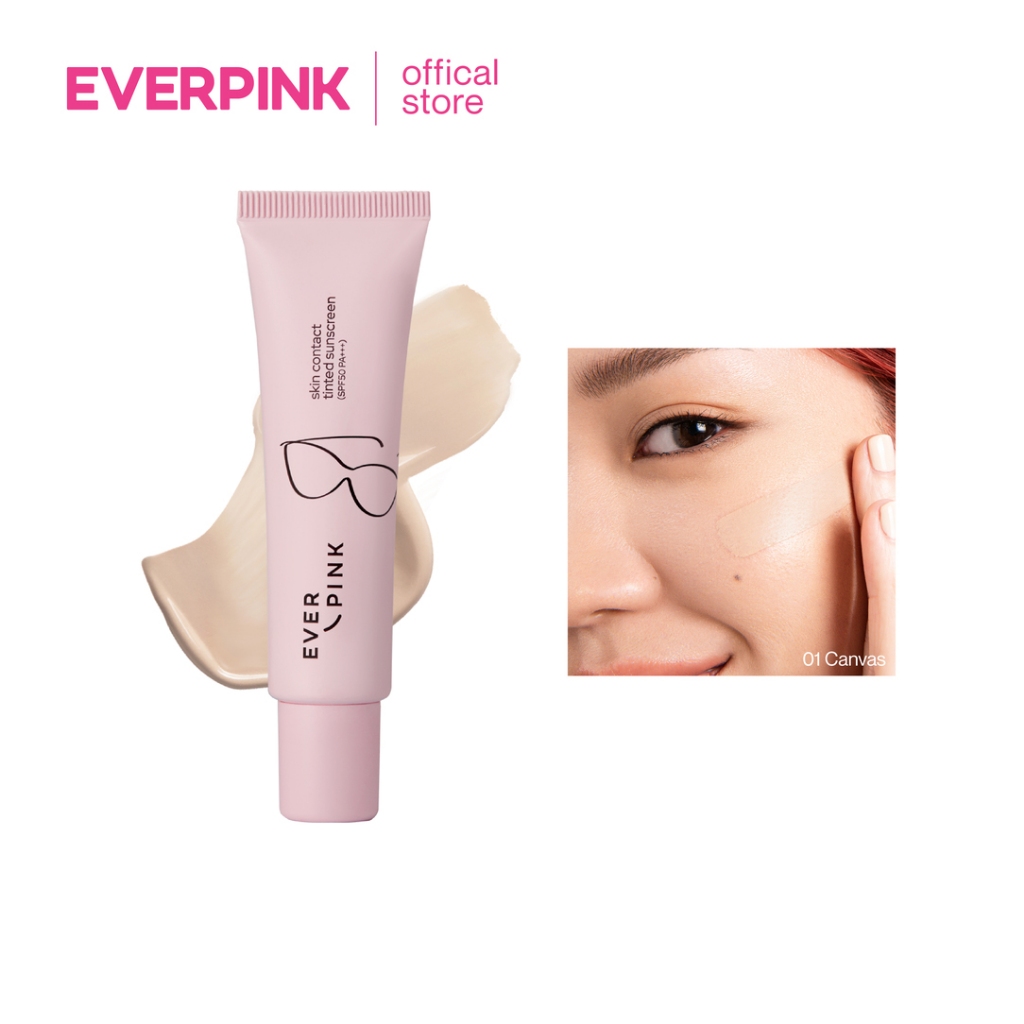 EVERPINK Skin Contact Tinted Sunscreen SPF50 PA+++ กันแดดผสมรองพื้น เนื้อบางเบา