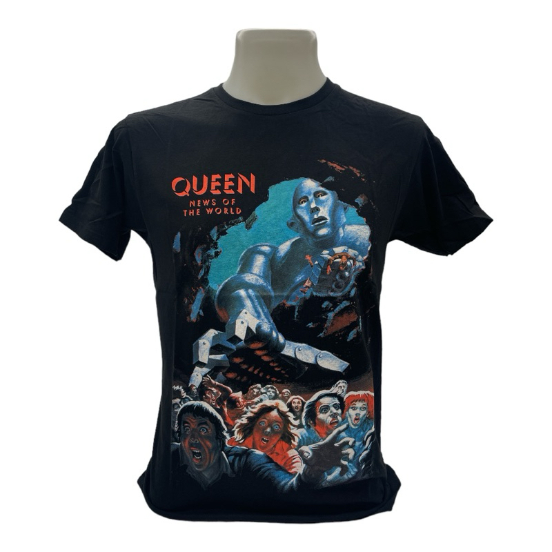 เสื้อวง Queen ลิขสิทธิ์แท้100% ลาย NEWS OF THE WORLD VINTAGE