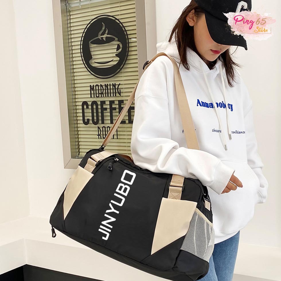 กระเป๋าขนาดใหญ่ใส่เสื้อผ้าพร้อมช่องใส่รองเท้าเหมาะสำหรับเดินทางท่องเที่ยว ออกกำลังกาย เข้าฟิตเนส