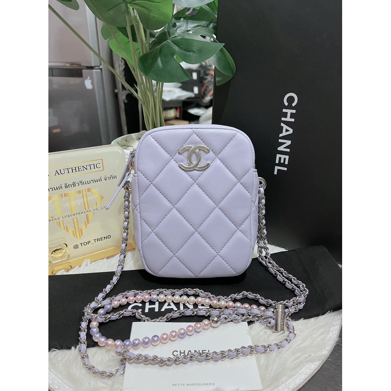 Used like new!! Chanel mini camera bag lamb skin