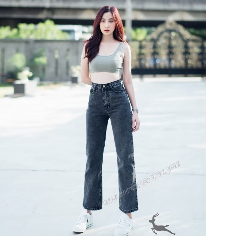 A68 กางเกงกระบอกขาม้วน