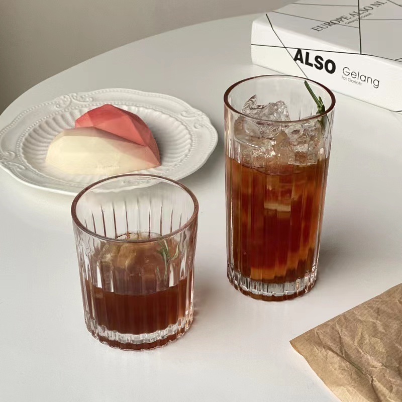 พร้อมส่ง! 『BK holiday shop』 แก้วคาร์เฟ่สุดน่ารัก น้ำดื่ม เครื่องดื่มเย็นผลไม้ สไตล์มินิมอล