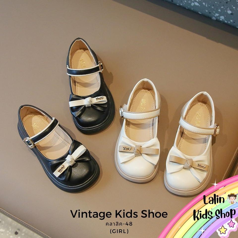 V8809 รองเท้าคัดชู เด็กผู้หญิง หนัง PU พื้นนิ่ม สำหรับน้อง 3-6 ขวบ New พร้อมส่งในไทย C48 ✨💕