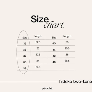 Peucha Hideko two-tone รองเท้าคัทชูพื้นนุ่มใส่สบาย