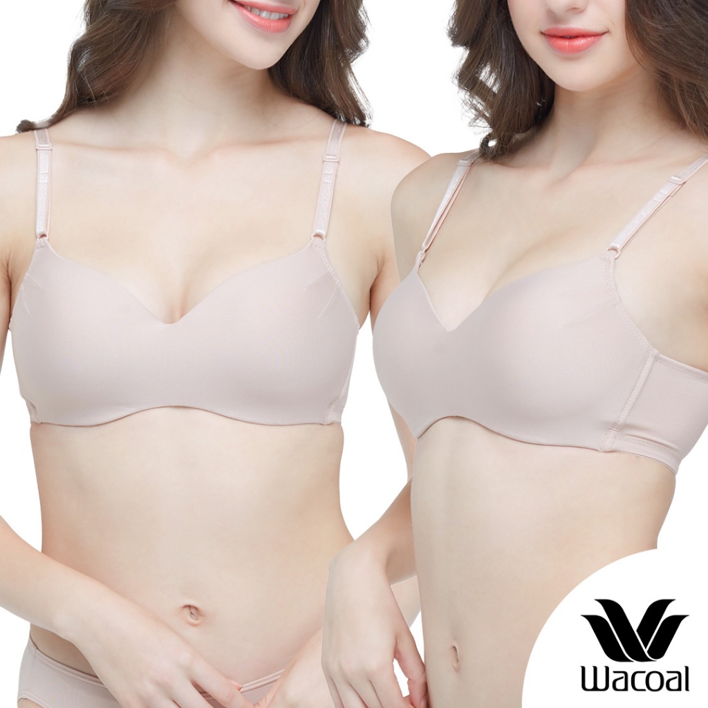 Wacoal Surprise Comfort Bra เสื้อชั้นในไร้โครง เซท 2 ชิ้น รุ่น WB3X96 สีเบจ (BE)