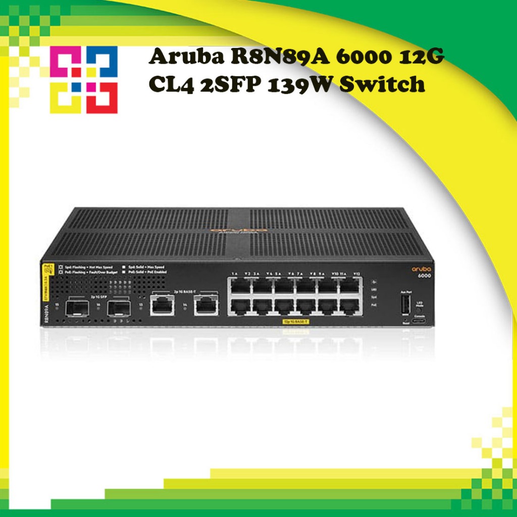 Aruba R8N89A 6000 12G CL4 2SFP 139W Switch