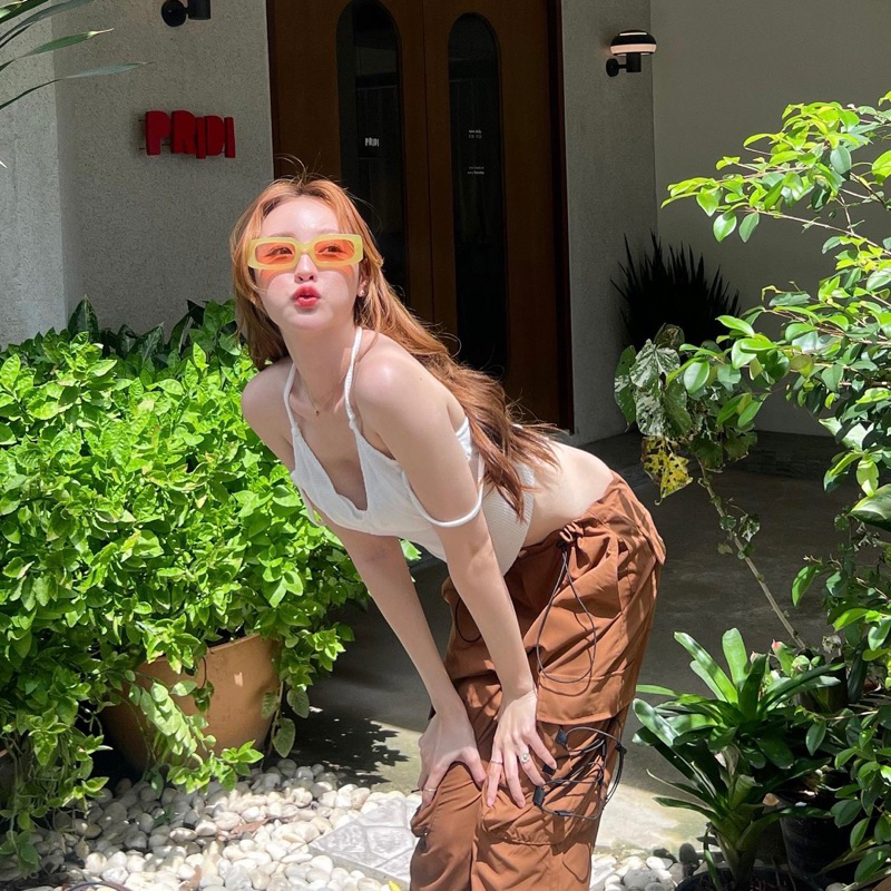 SISSOEUR : Gigi halter oblique top🫧