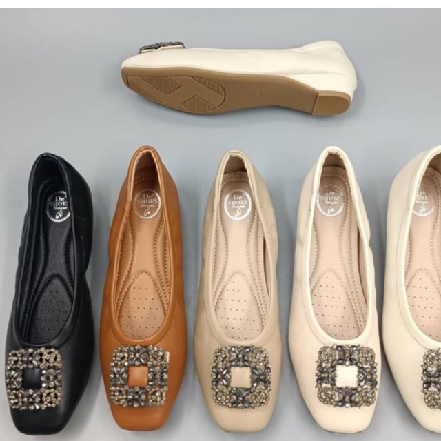 มีส้นแบน/ส้นสูง 1 นิ้ว💎รองเท้าทำงาน รองเท้าผู้หญิง ผลิตโรงงาน de shoes house