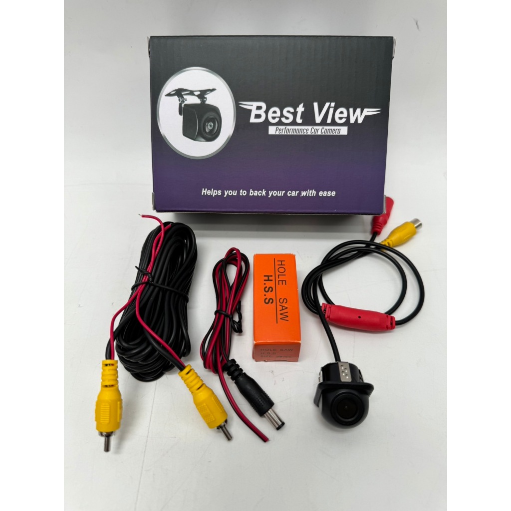 กล้องมองหลัง Best View แบบเจาะฝัง/แบบปีกสี่เหลี่ยม LED 8 เม็ด ชัดทั้งกลางวันและกลางคืน มีเส้นกะระยะมุมองกว้าง 170°ระบบHD