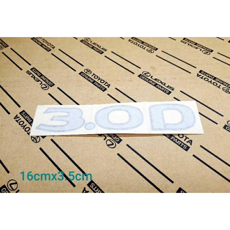 สติกเกอร์ 3.0D SR5 ของแท้ Toyota Tiger