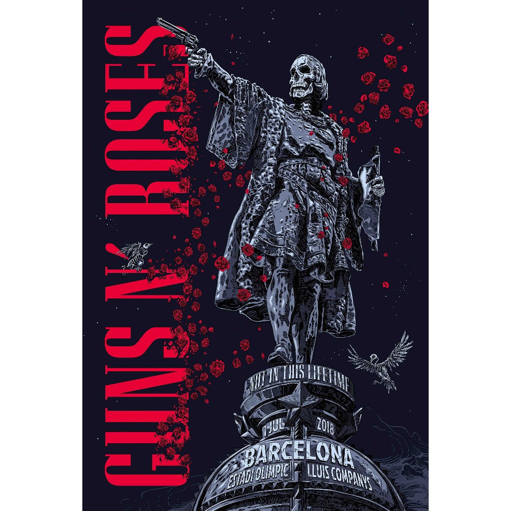 โปสเตอร์ Guns N' Roses โปสเตอร์ติดผนัง ของแต่งบ้าน วอลเปเปอร์ รูปภาพผนัง รับทำโปสเตอร์  Poster โปสเต