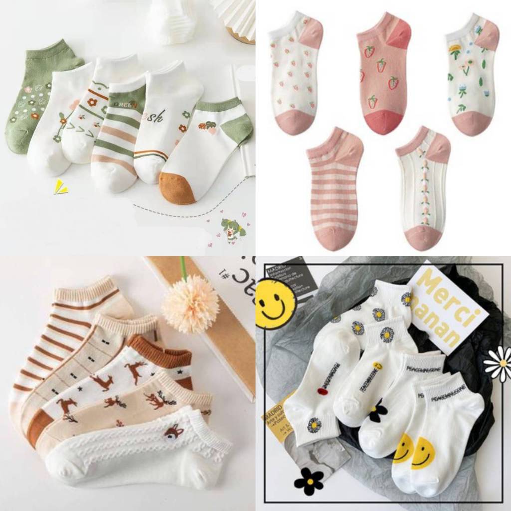 Flash Sale 1เซต10คู่ 56บาท!!ถุงเท้าผู้หญิงข้อสั้น ถุงเท้าลายสก๊อต ถุงเท้าผู้หญิงน่ารัก ราคาถูกสุดคุ้